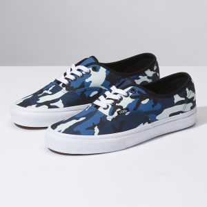 Vans Bayan Spor Ayakkabı Pop Camo Authentic Siyah Mavi Beyaz | 97361-449